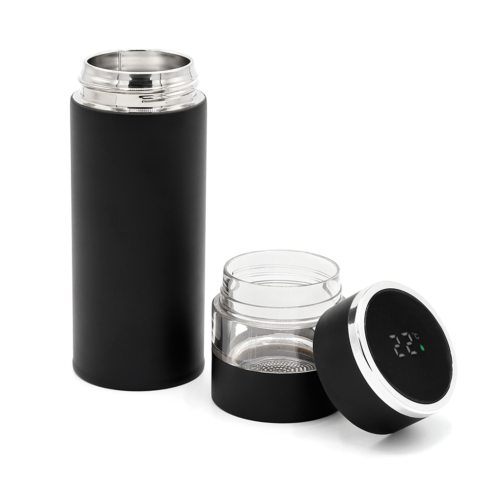 Термос Amber с инфьюзером и дисплеем, Черный-3