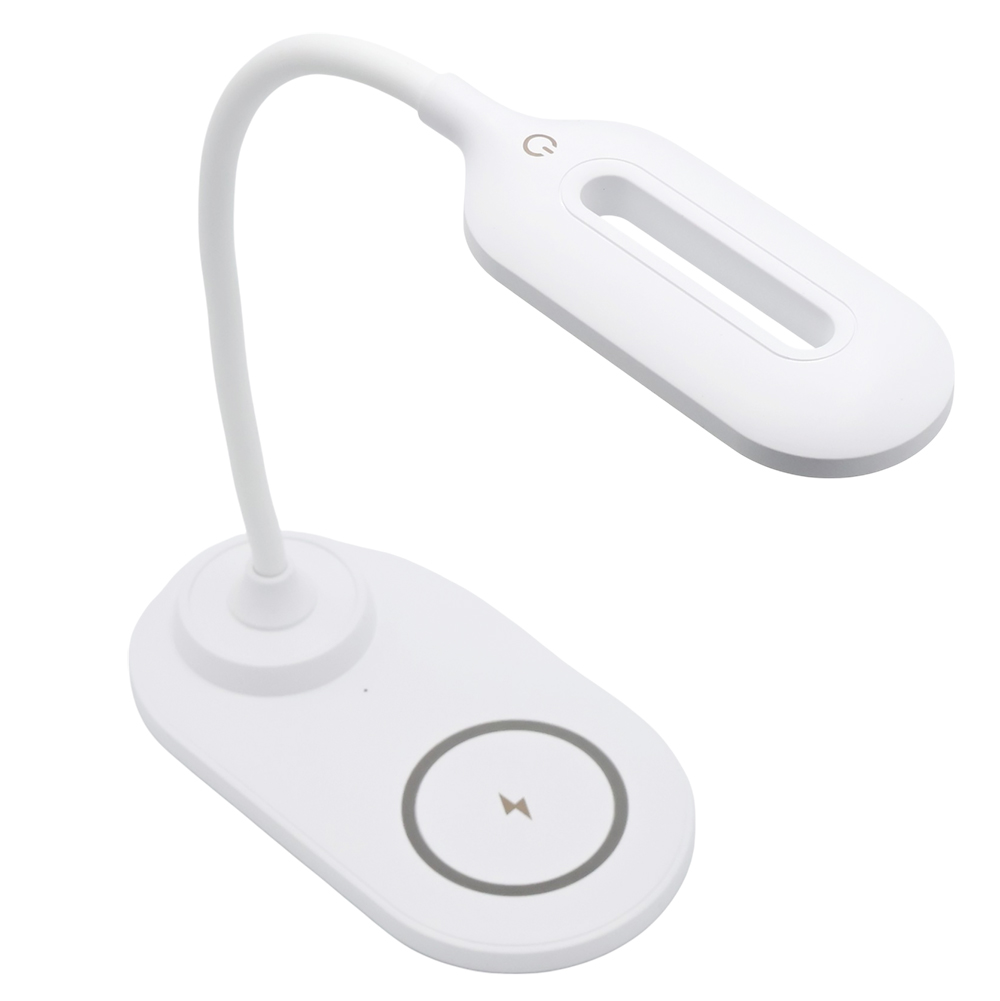 Настольная лампа с беспроводной зарядкой Duos, Белый-0