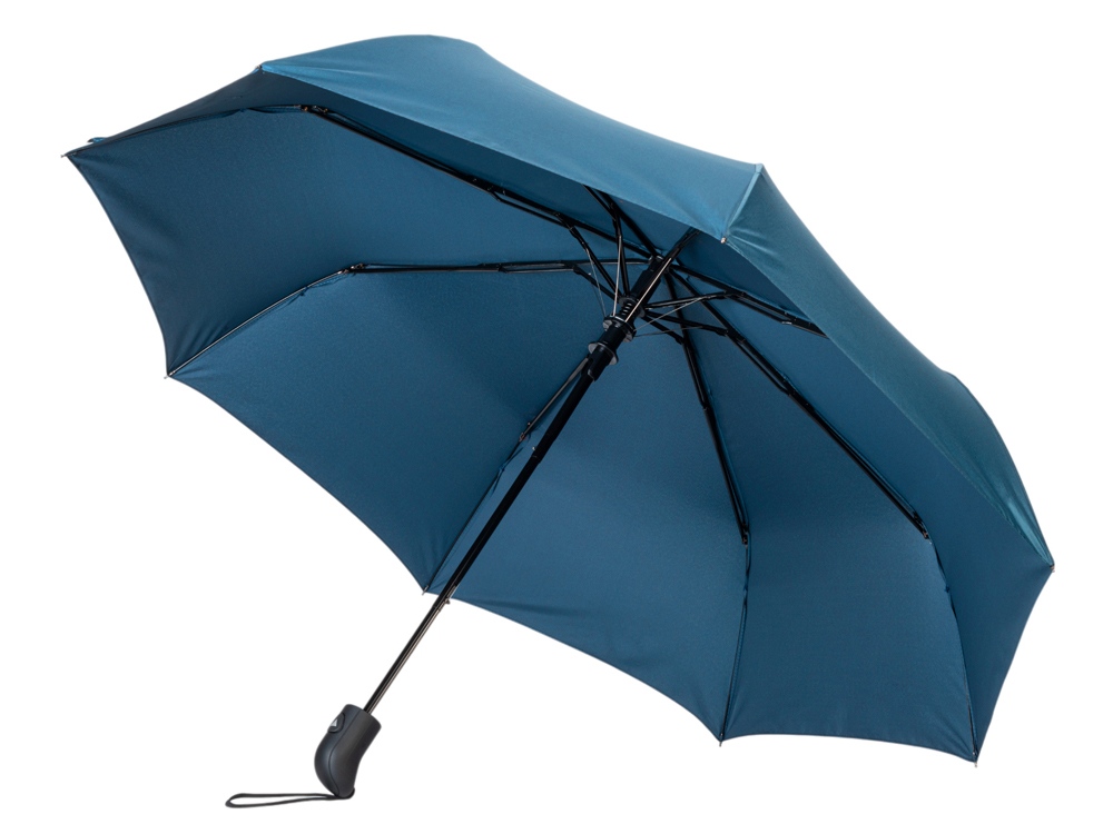 Зонт-полуавтомат Roof с куполом из переработанного пластика, морская волна 3025C-1