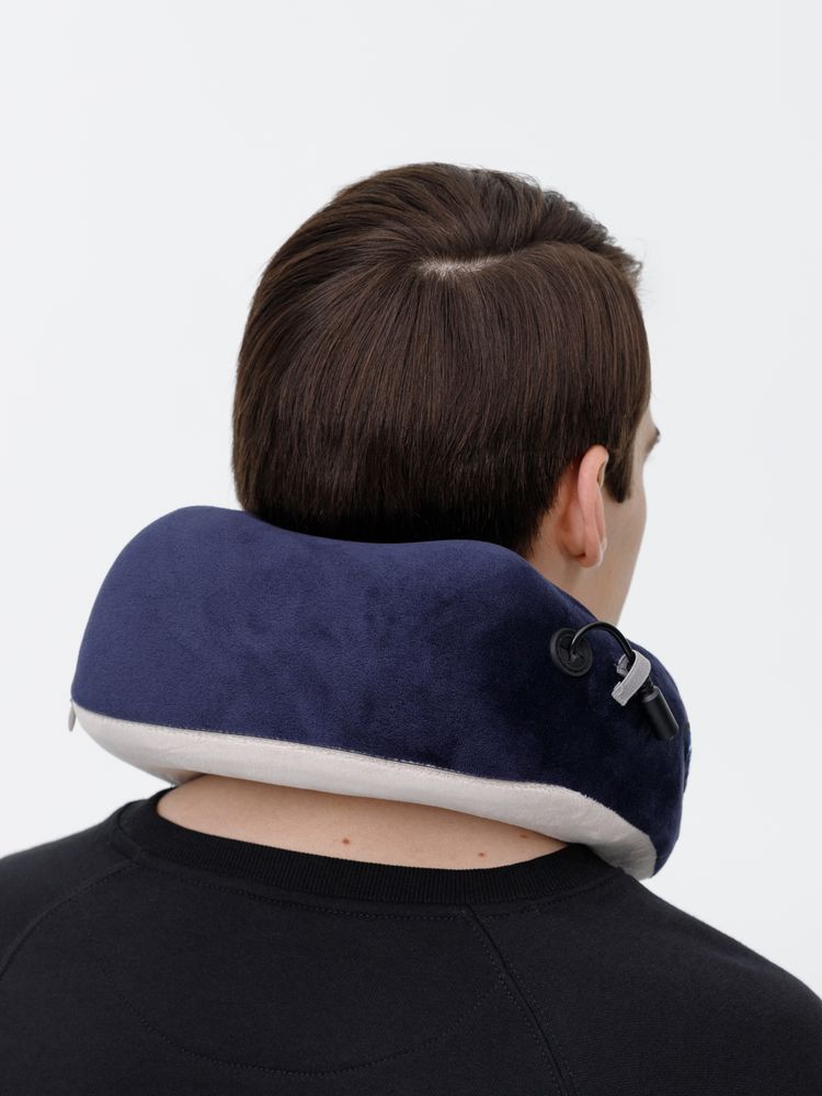 Дорожная подушка-массажер inRelax, синяя-5