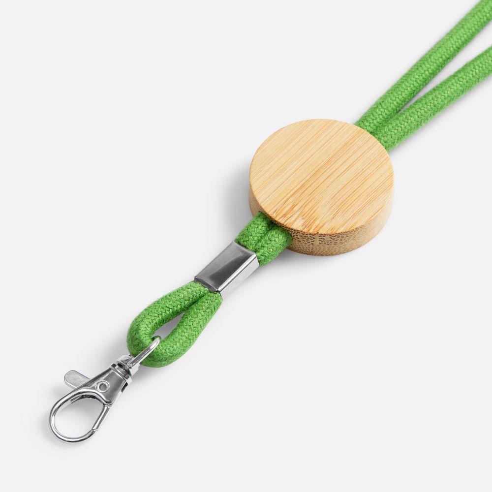 Шнурок для бейджа Tube Wood, зеленый-1