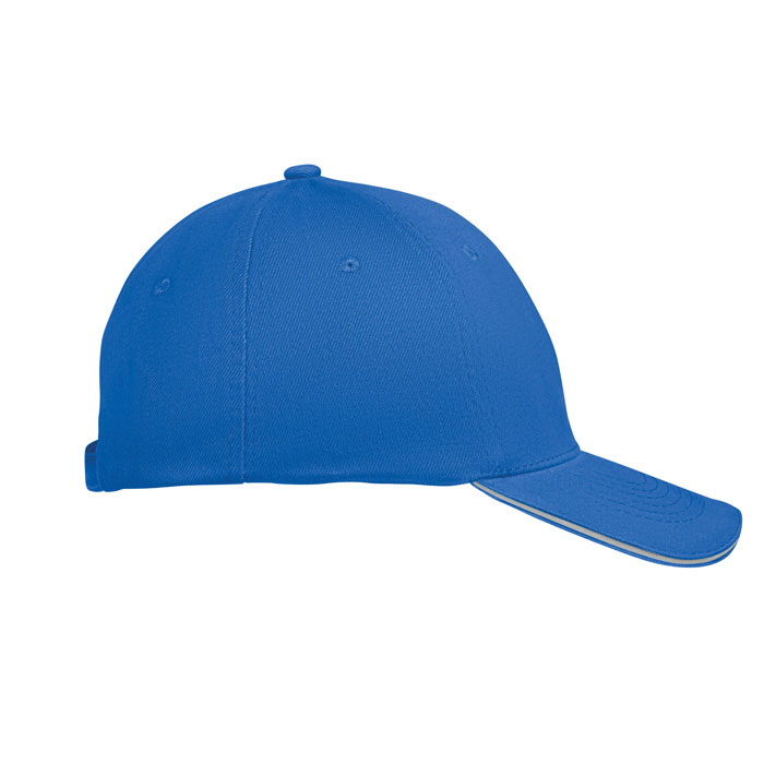 6 panel baseball cap, бело-голубой-2