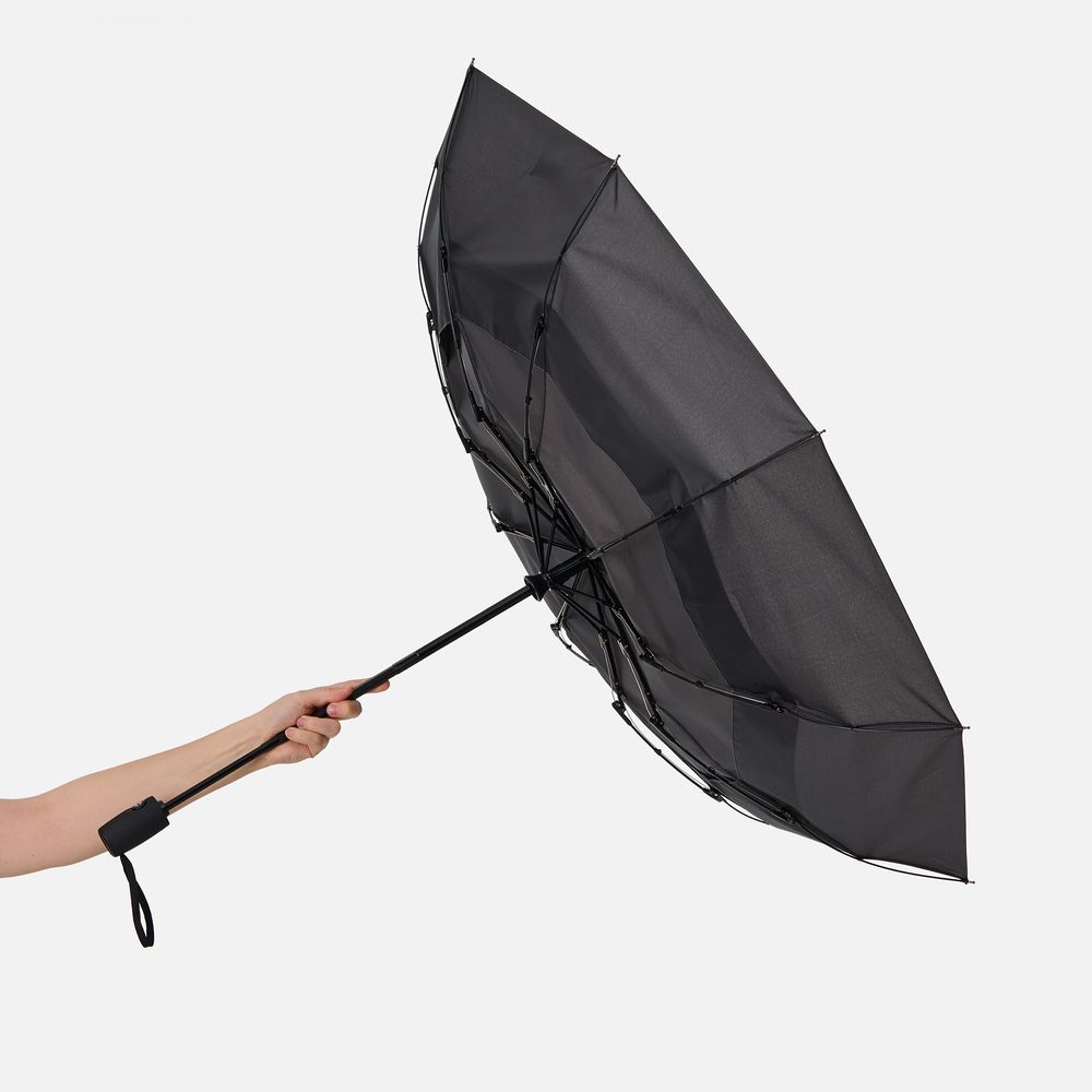 Складной зонт Dome Double с двойным куполом, серый-3