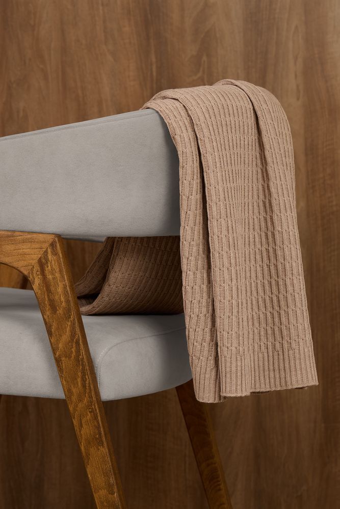 Плед Slumberland, бежевый меланж-5