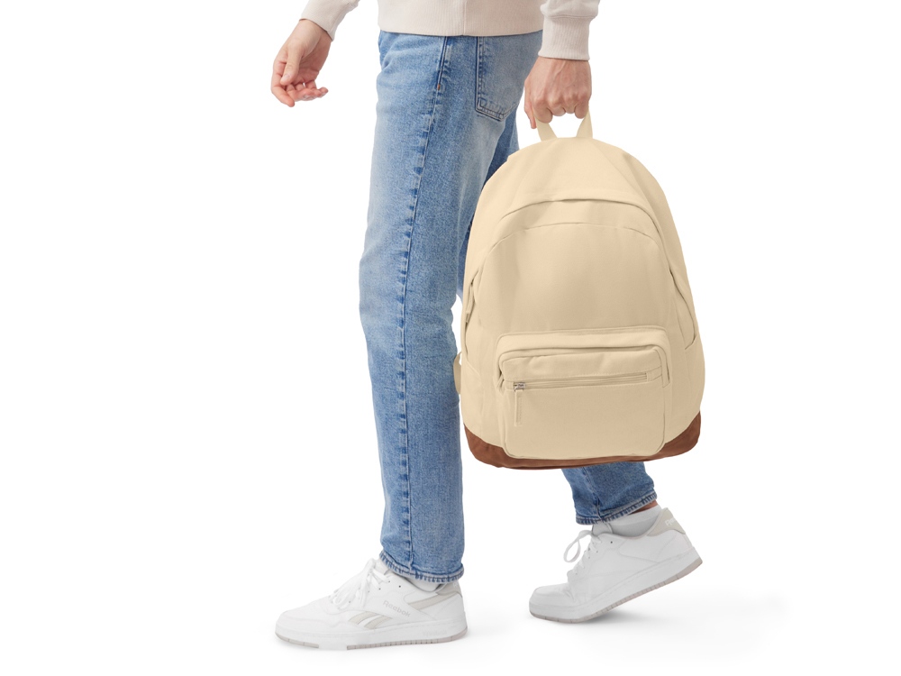 Рюкзак Shammy с эко-замшей для ноутбука 15, молочный-11