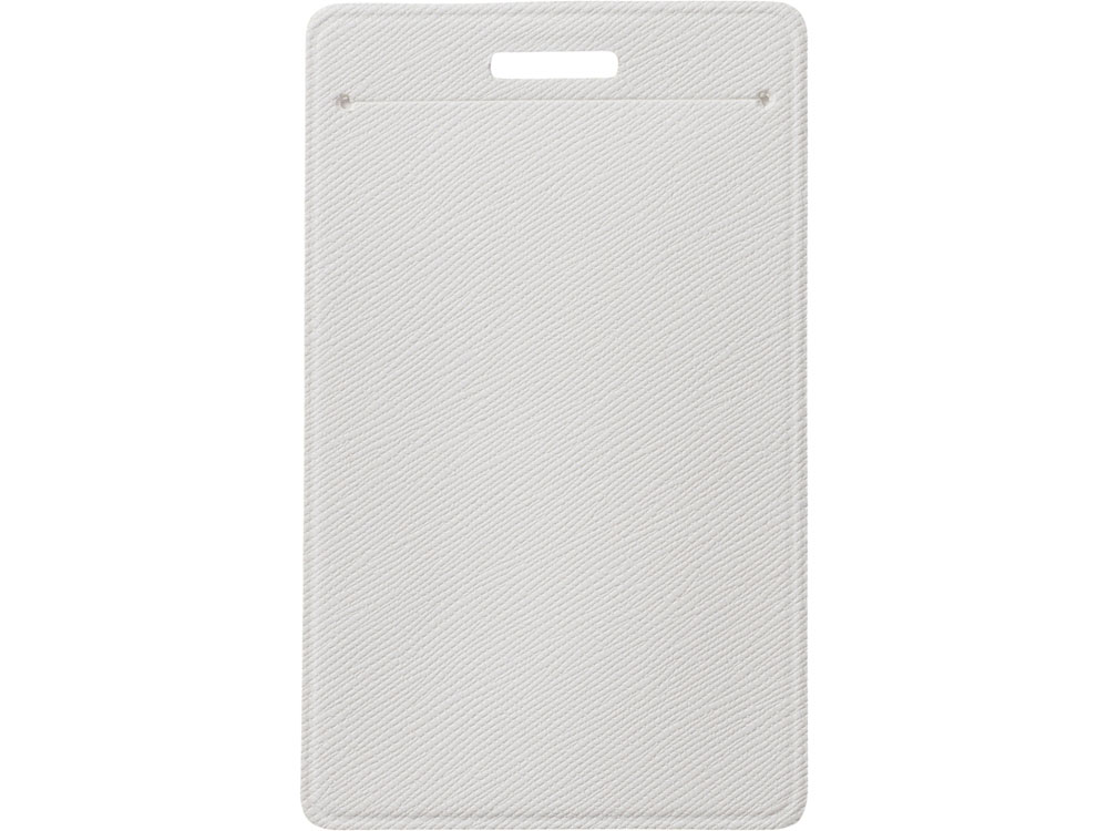 Бейдж с рулеткой-карабин Favor, белый-1