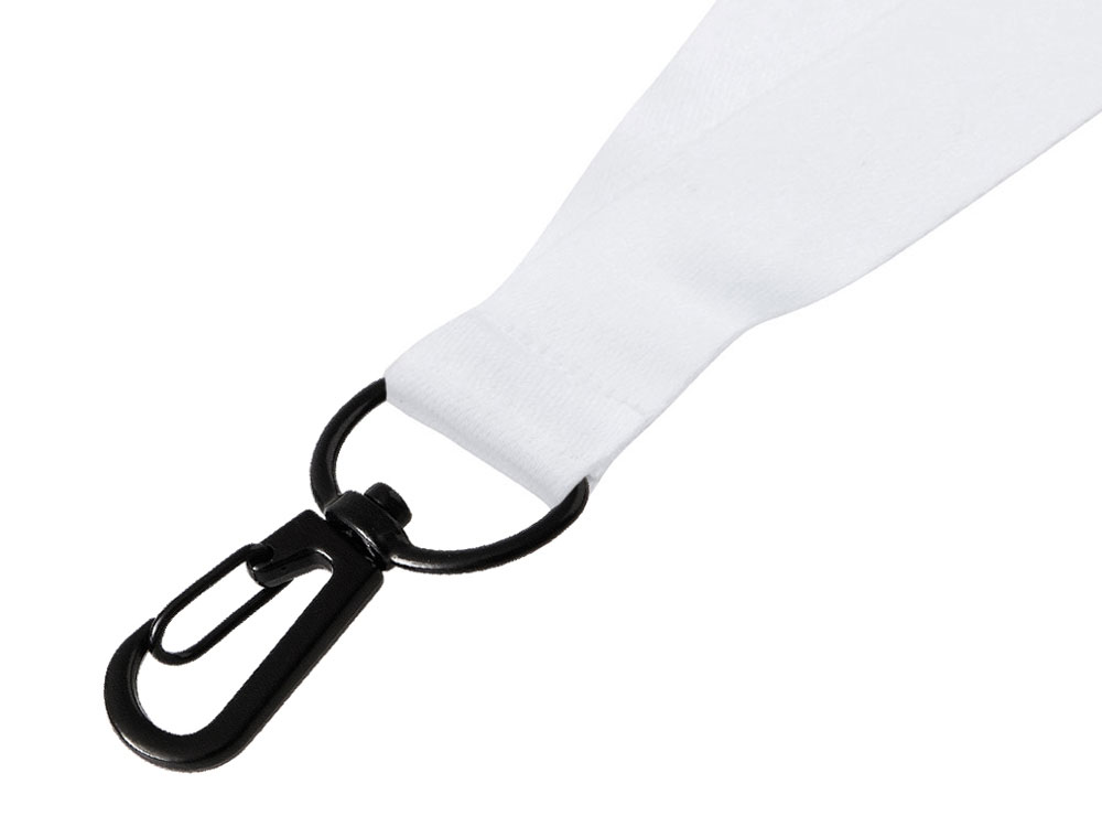 Ланъярд 2 см под сублимацию с трендовым карабином, черный-3