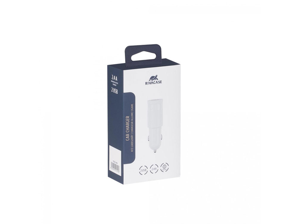 PS4223 W00 автомобильное ЗУ 3,4A / 2USB, без кабеля, белый-1