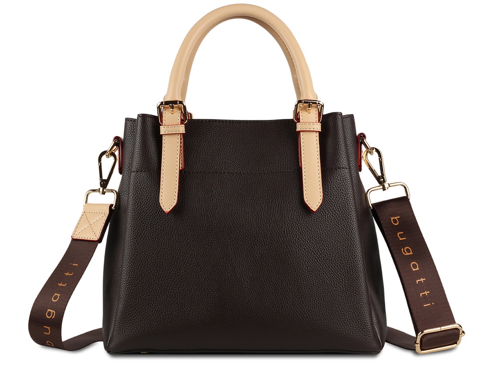 Сумка женская BUGATTI Ella, тёмно-коричневая, полиуретан, 27х12х23,5 см-5