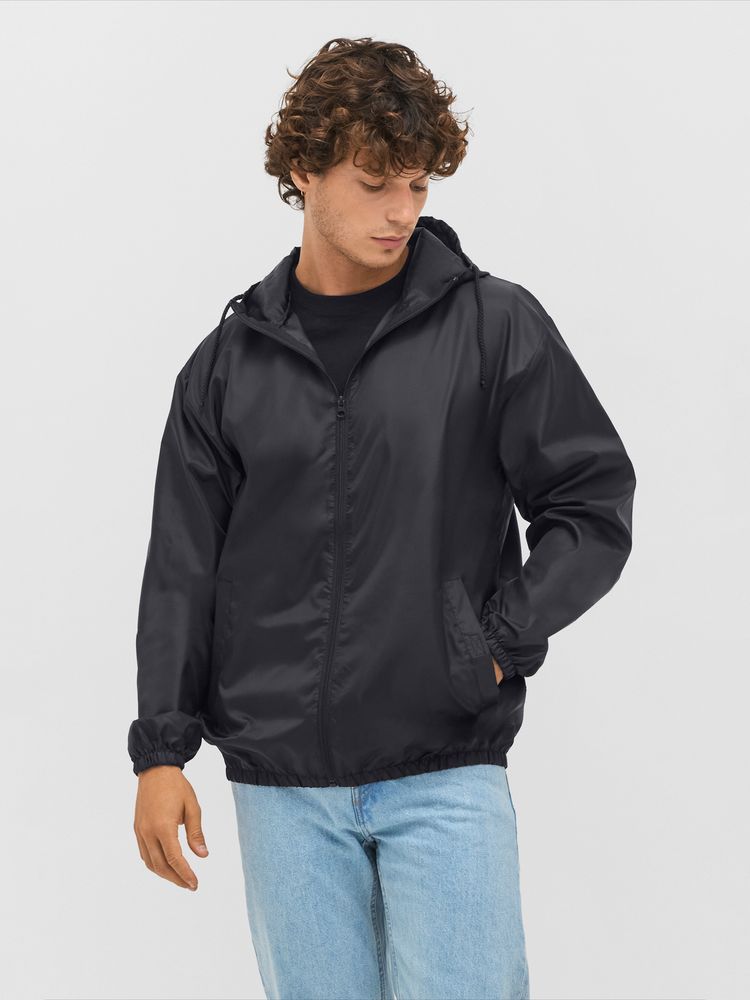 Ветровка унисекс Shield, темно-зеленая-2