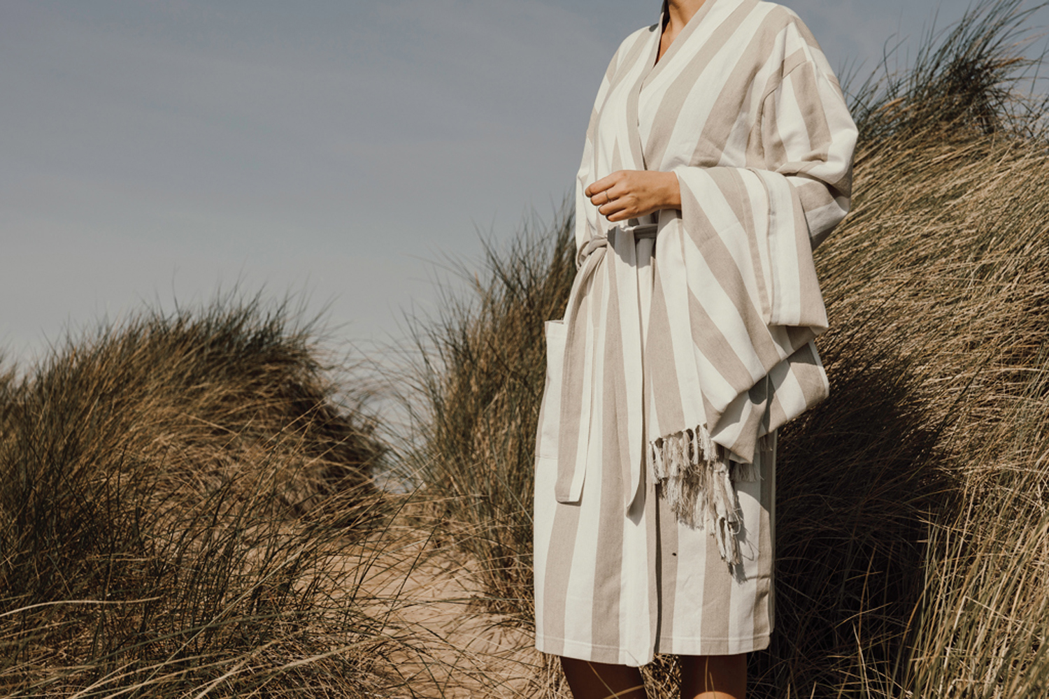 Халат VINGA Ornos из переработанного хлопка GRS, L/XL-8