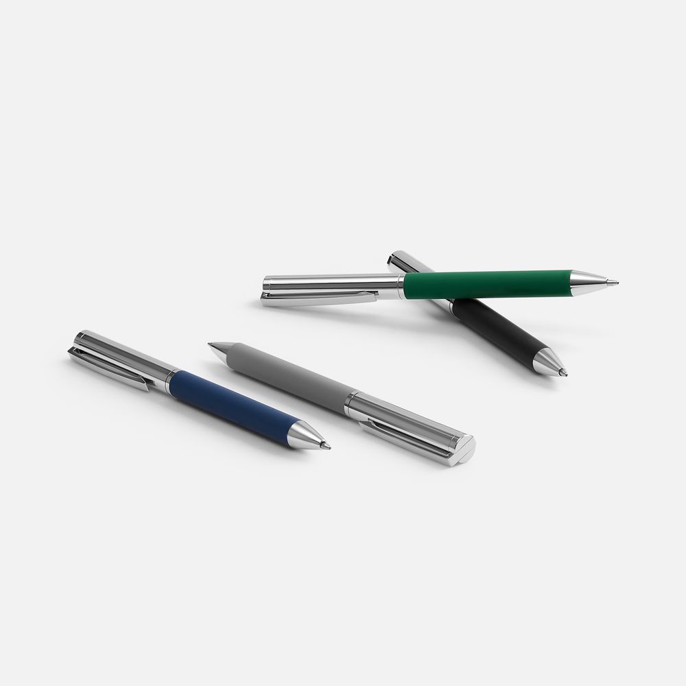 Ручка шариковая Eyeshot Soft Touch, серая-5