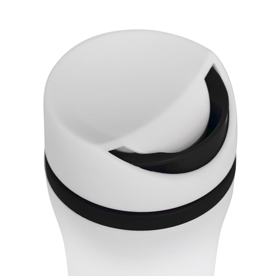 Термокружка вакуумная UNIQUE, 450 мл, белый, черный-2