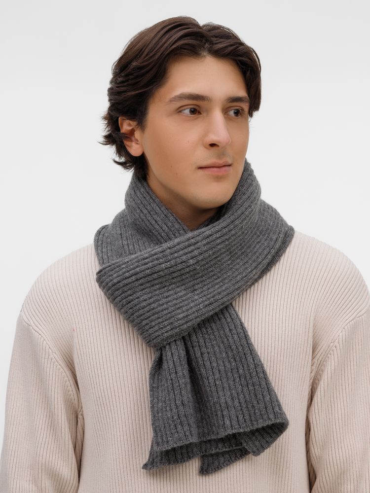 Шарф Laconi, темно-серый меланж-6