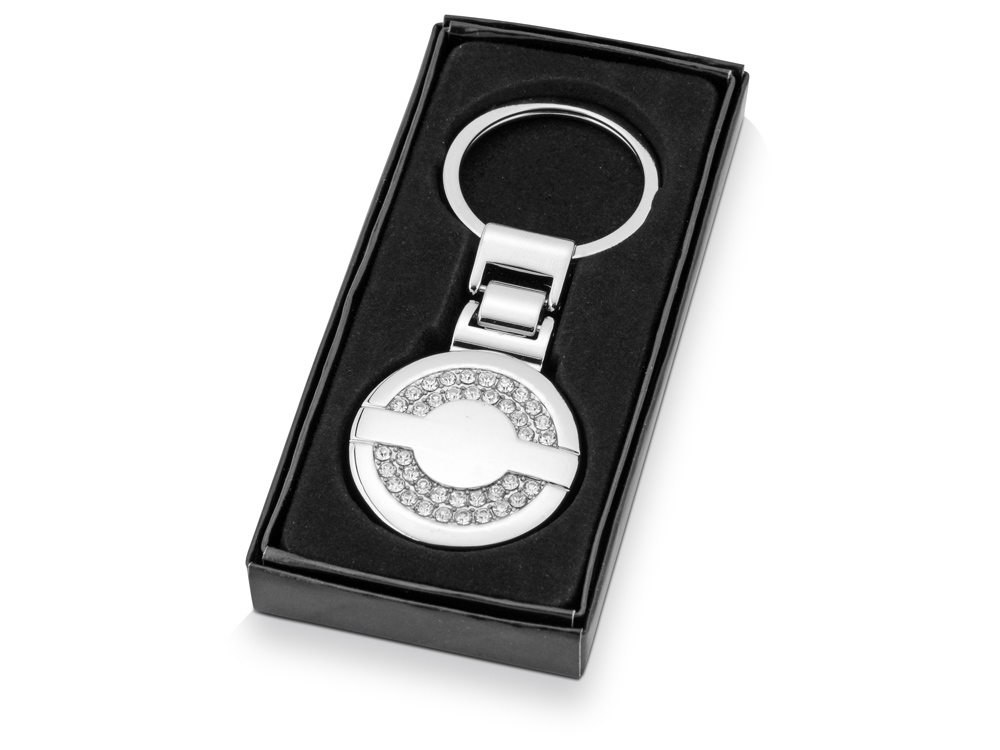 Брелок со стразами, серебристый-1