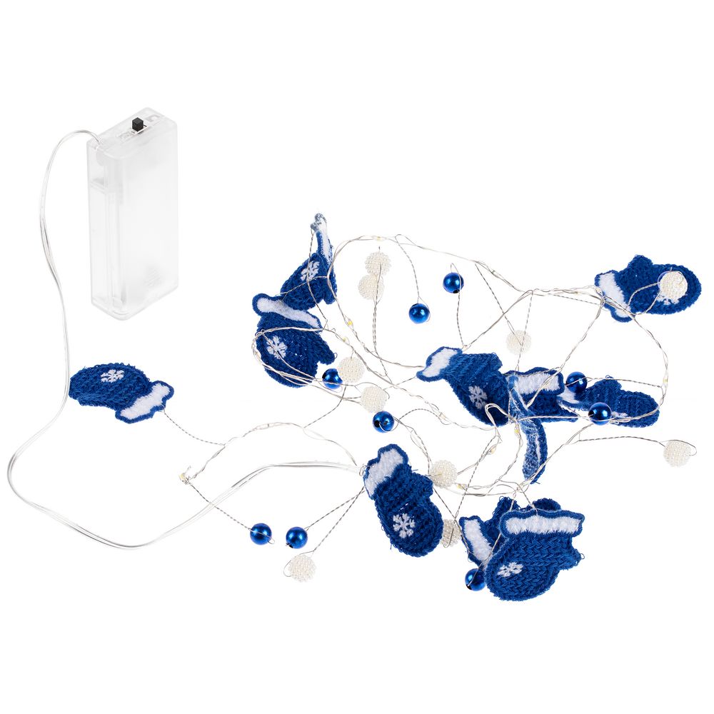 Гирлянда Merry Mittens, синяя-5