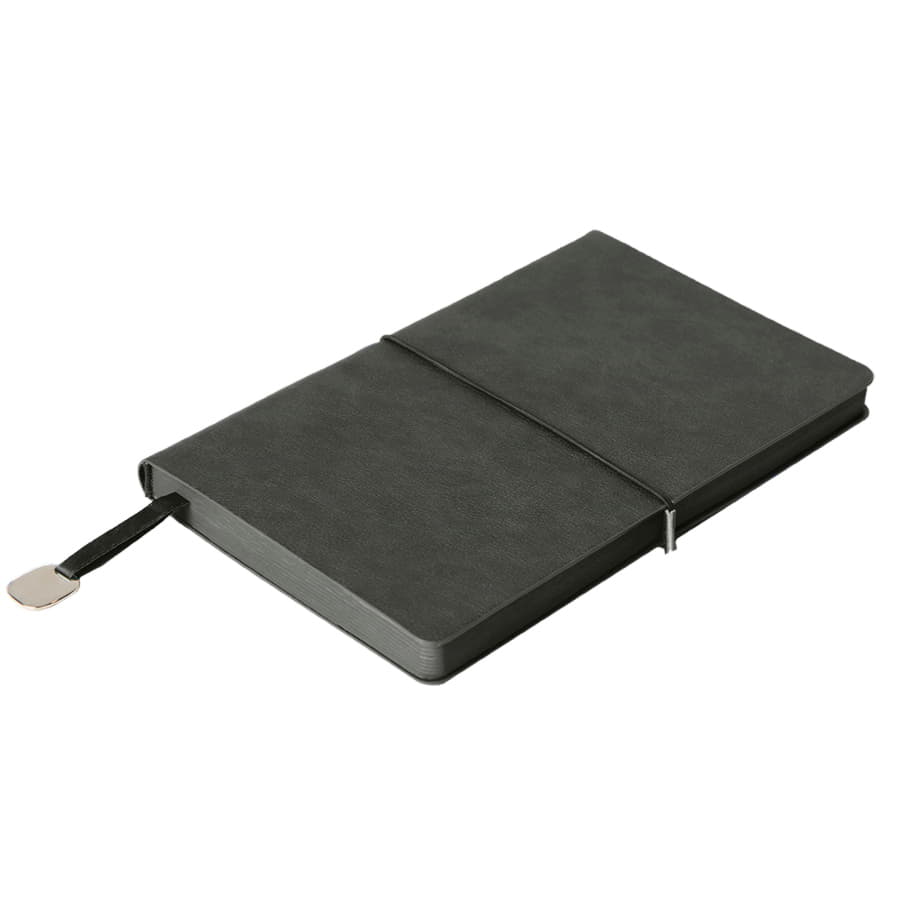 Ежедневник недатированный Fusion, А5, темно-серый, кремовый блок в линейку, серый-3