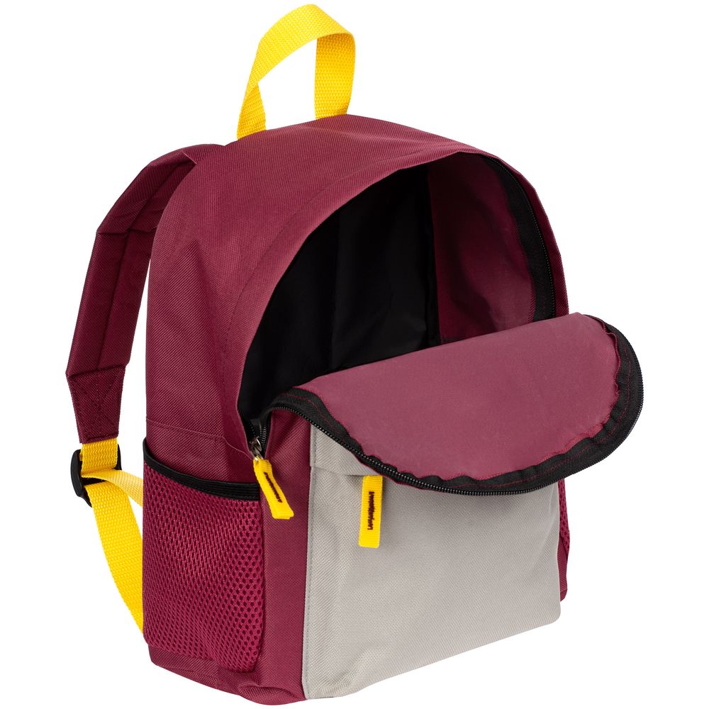 Рюкзак детский Kiddo, бордовый с серым-3