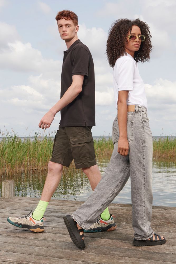 Рубашка поло унисекс Pegase, темно-серая (графит)-3