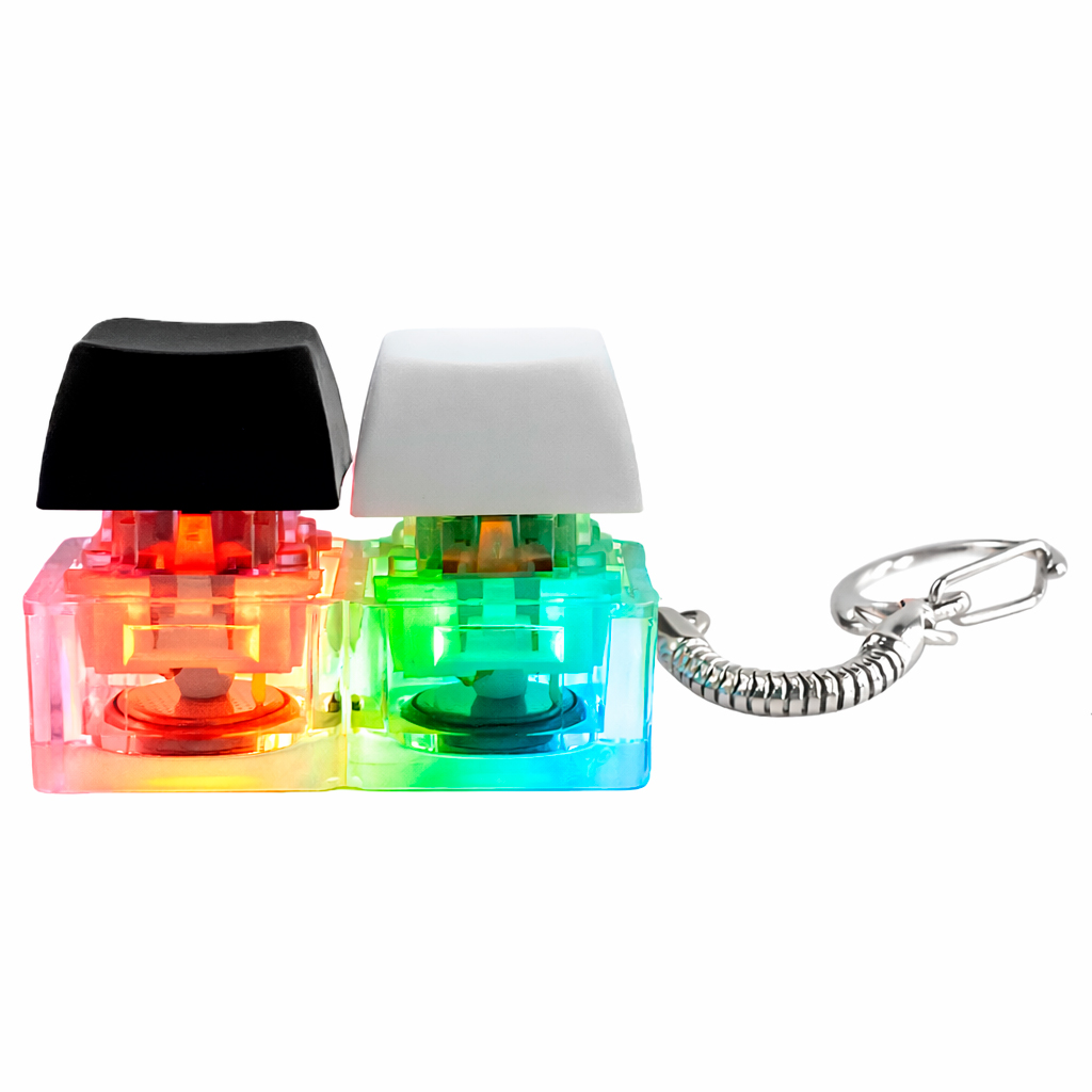 Брелок KeyDuo с LED подсветкой, Черно-Белый-1