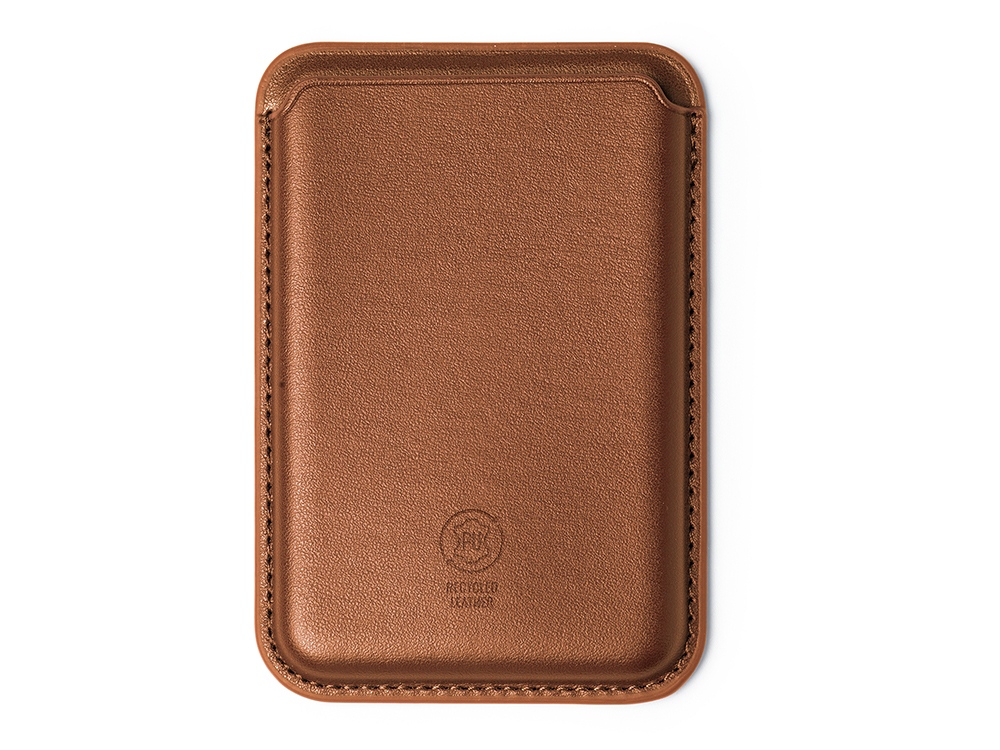 Магнитный картхолдер Cairo, коричневый-0
