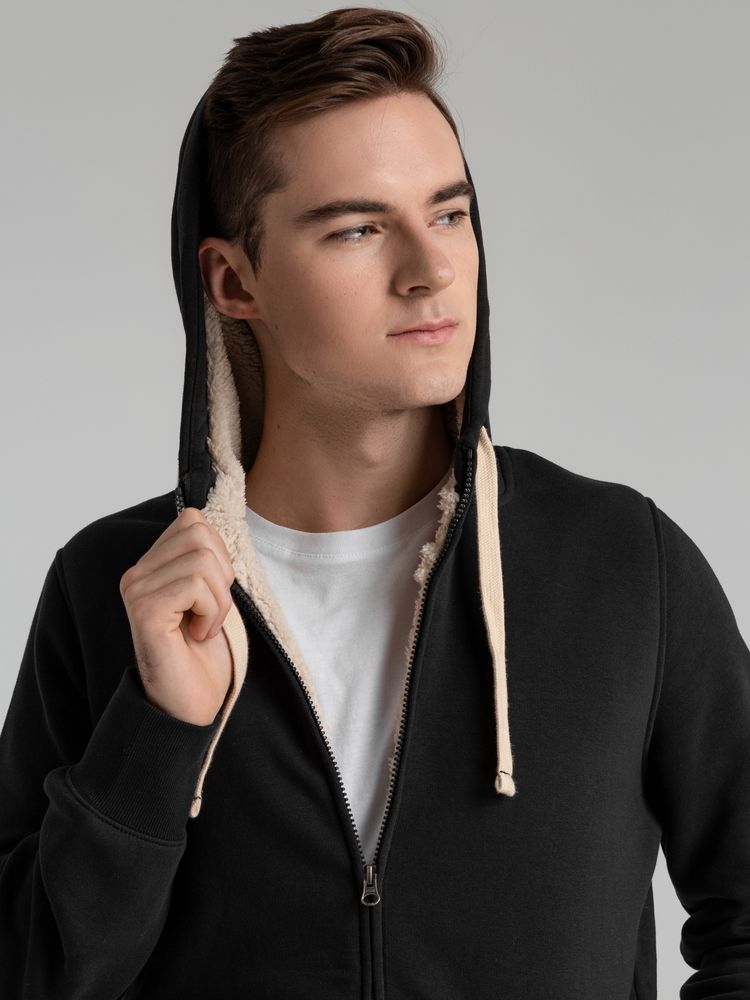 Толстовка унисекс на молнии Sherpa 280, черная-7