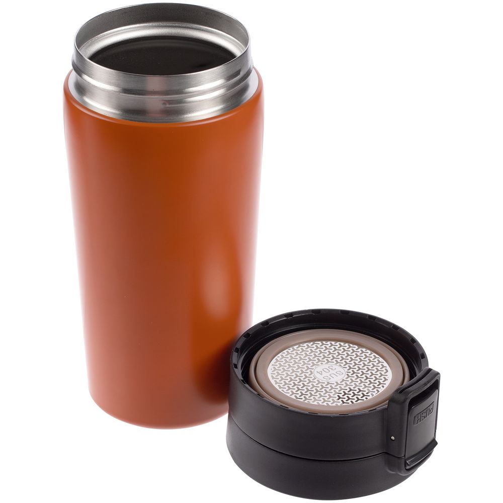 Термостакан с ситечком No Leak Infuser, оранжевый-2