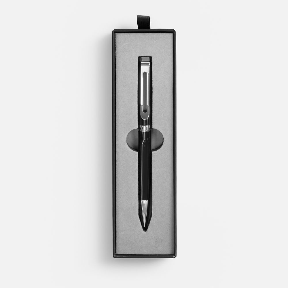 Ручка шариковая Phase, ver.2 в футляре, черная-1