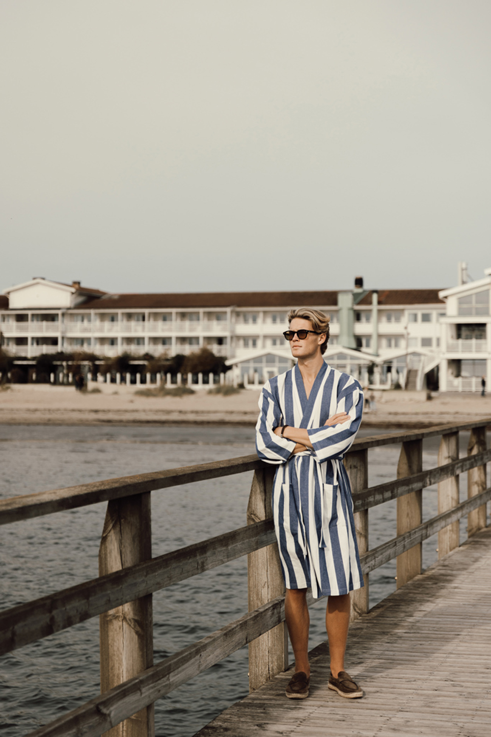 Халат VINGA Ornos из переработанного хлопка GRS, S/M-3