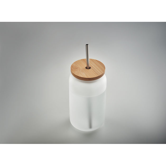 Банка для коктейлей 400 мл, прозрачно-белый-2