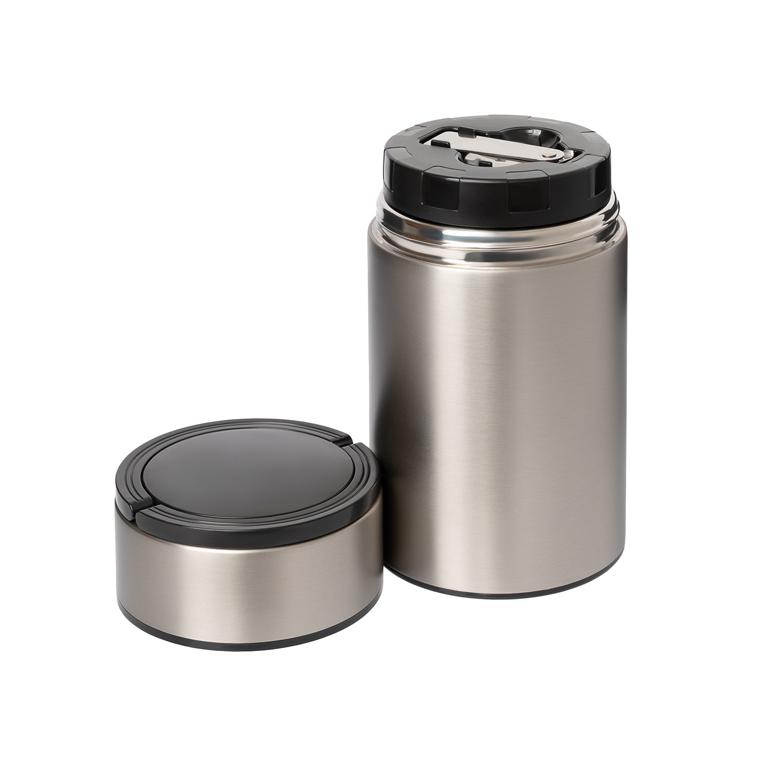 Термос для еды Bento, серебряный-9