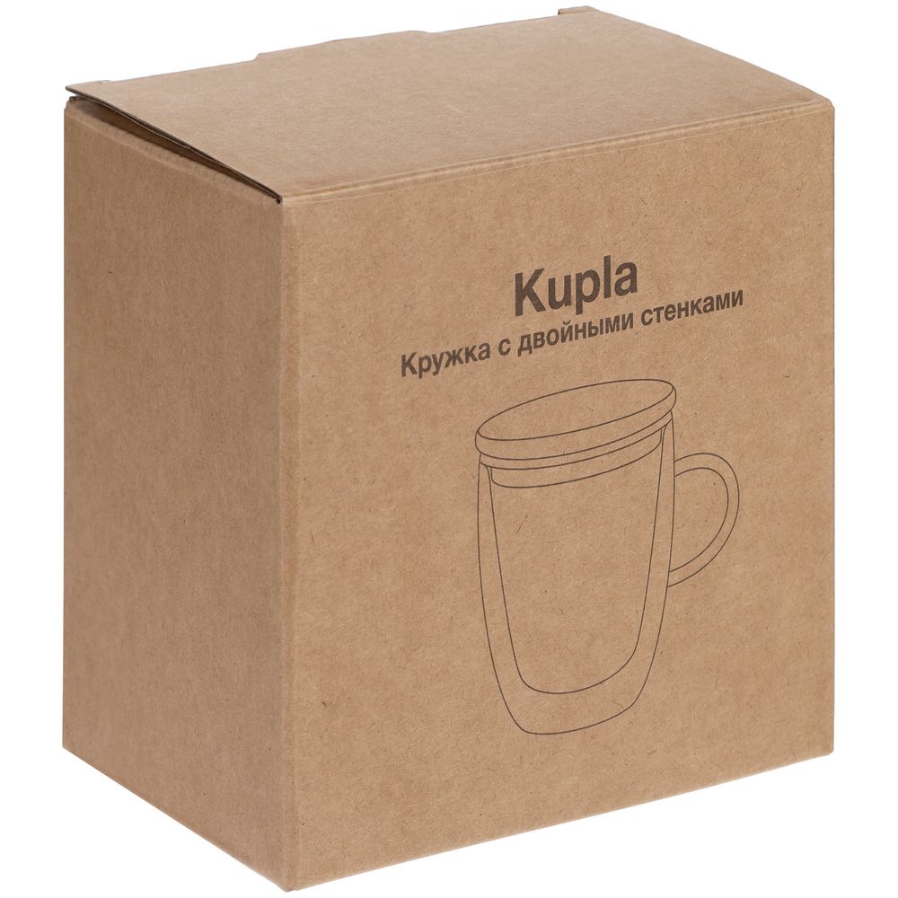 Кружка с двойными стенками Kupla с бамбуковой крышкой-3