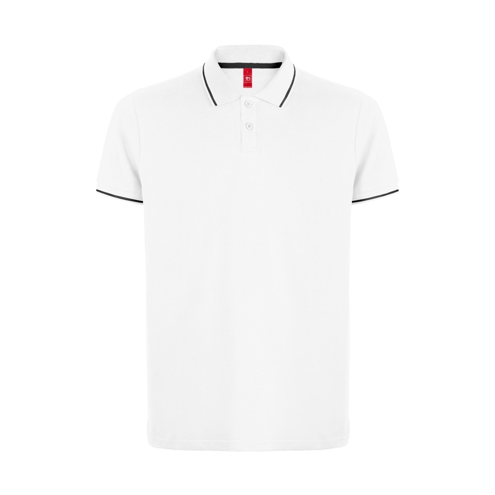 Рубашка-поло мужская SPECTRUM, короткий рукав 195, белый, черный-0