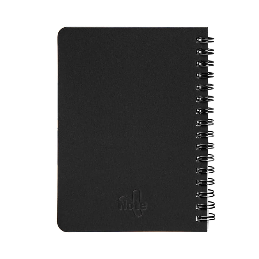 Блокнот на двойной пружине HELIX MINI, 105 х 150  мм, черный, блок в клетку, черный-2