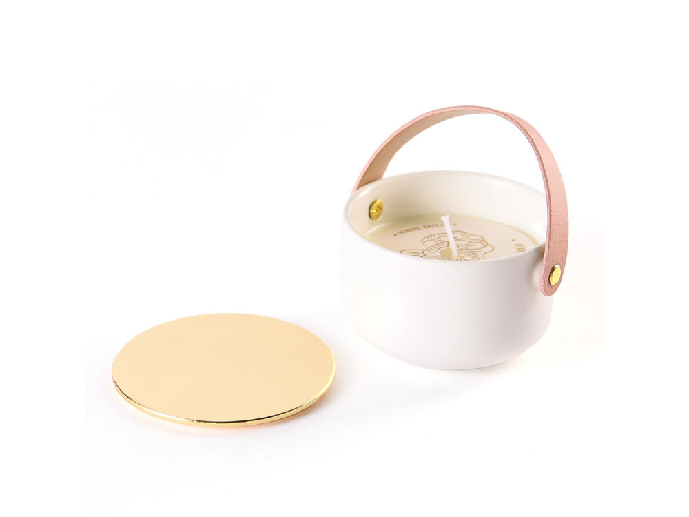 Свеча Valerie Concept с крышкой CNDL 5 PINK, белый/розовый-0