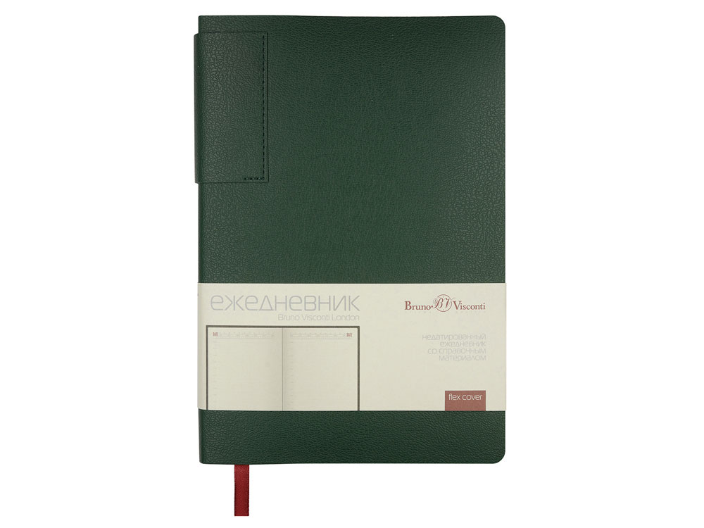 Ежедневник недатированный  А5 LONDON темно-зеленый-1