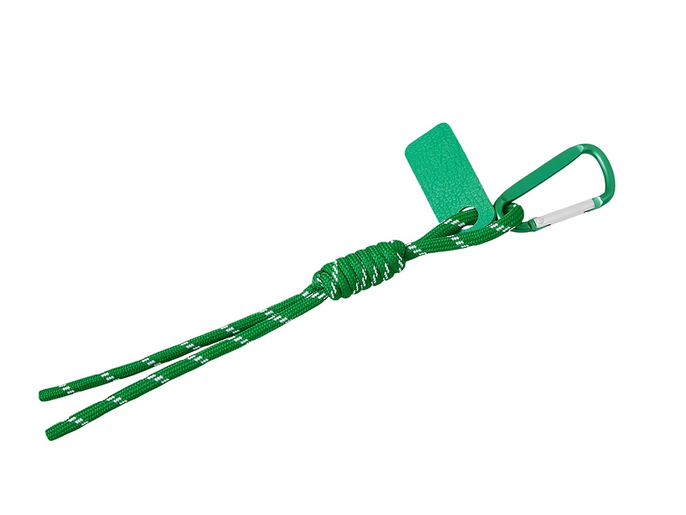 Брелок-веревочка на карабине Trinket, зеленый-0
