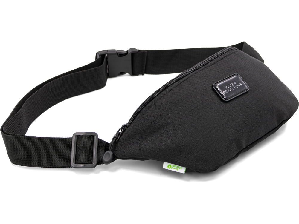 Универсальная водостойкая сумка на пояс Bumble из переработанного пластика, черный-2