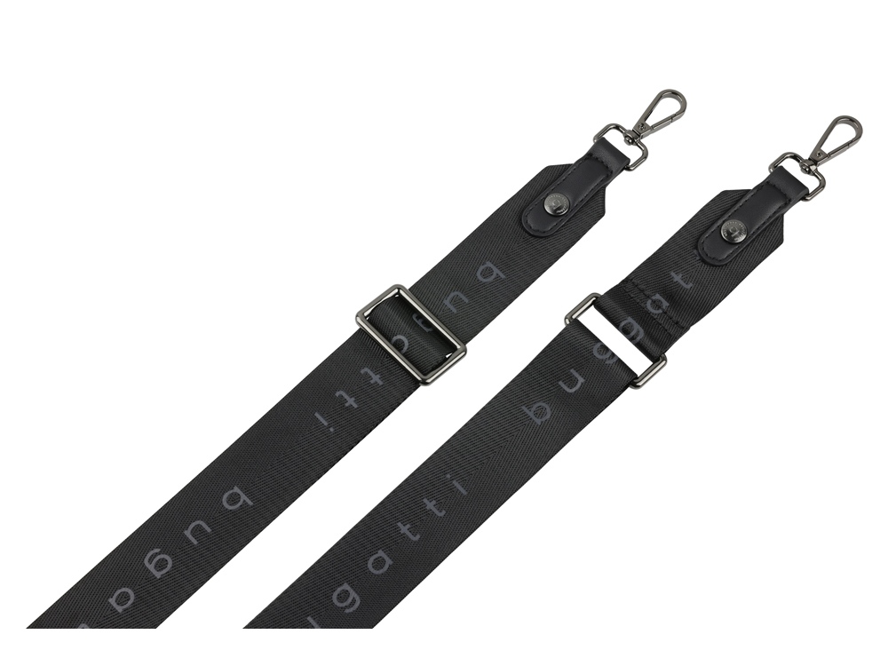 Сумка наплечная женская BUGATTI Almata, с кошельком, чёрная, полиуретан, 27х6х18,5 см-5