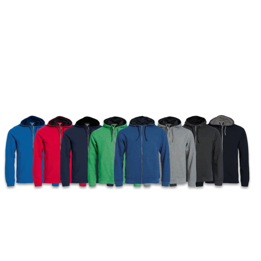 Толстовка мужская CLASSIC HOODY FULL ZIP 300, серый меланж-7