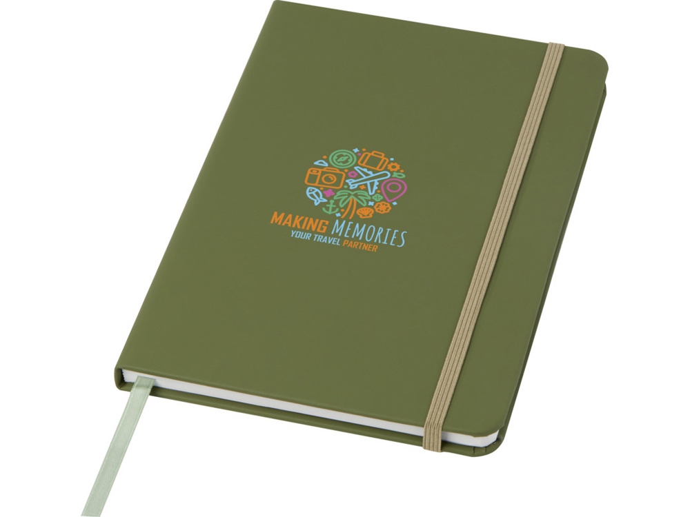 Блокнот Spectrum A5 с белыми страницами, зеленый лесной-3