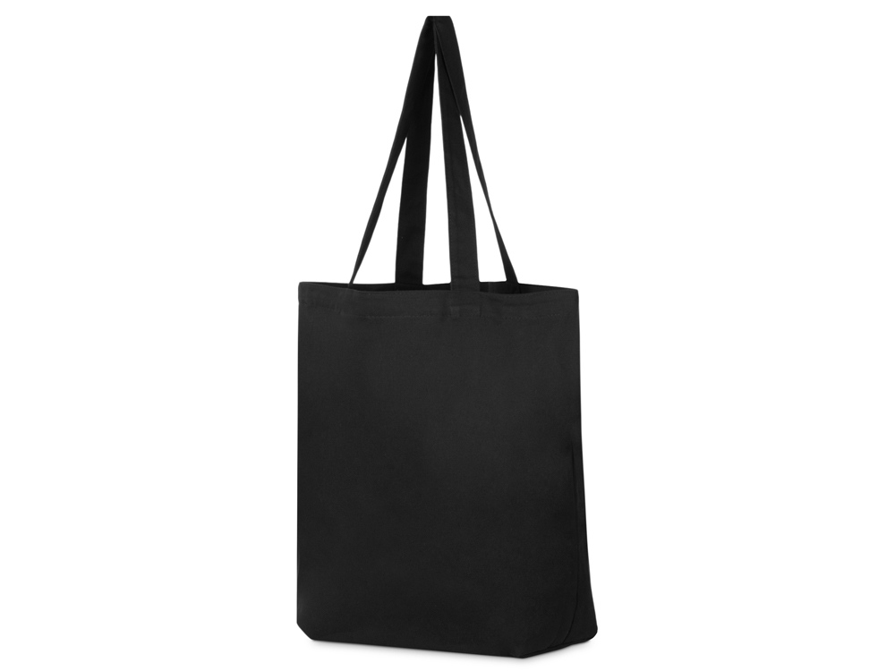 Сумка с широким дном и боками, черный-0