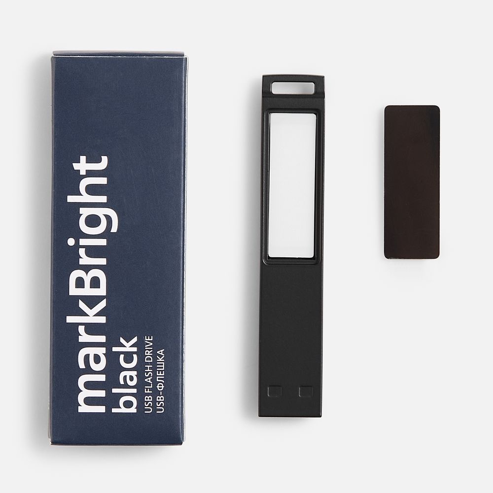 Флешка markBright Black с белой подсветкой, 32 Гб-4