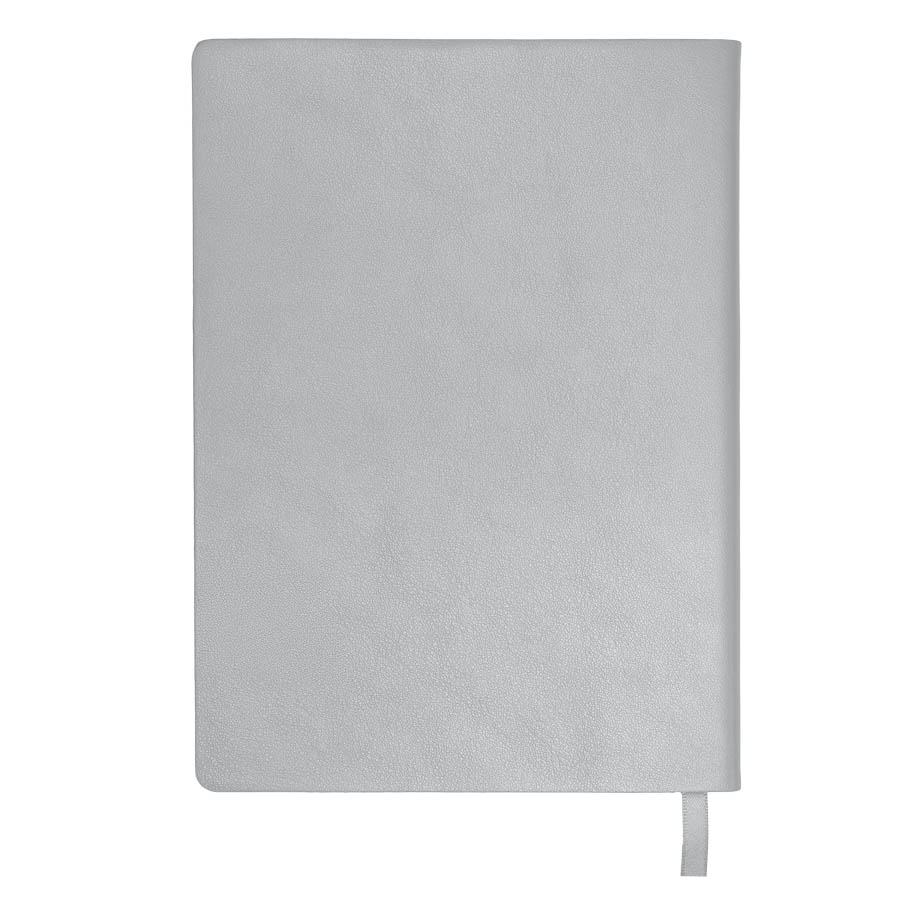 Бизнес-блокнот LADY, формат А5, серый, блок в клетку, серый-2