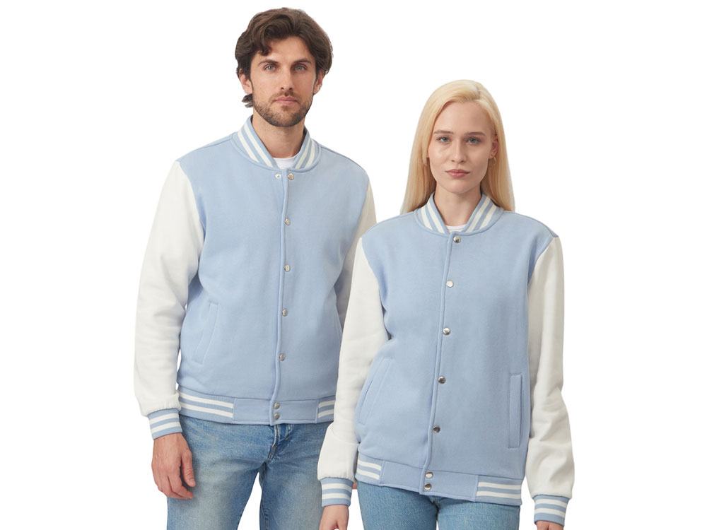 Бомбер Oxford, небесно-голубой/молочный, унисекс-0