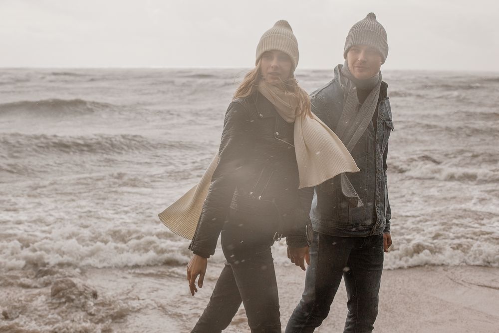 Шарф Stout, синий меланж-3