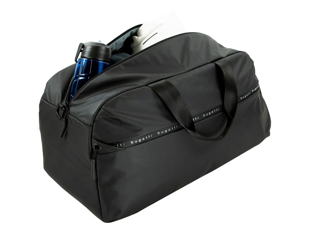 Сумка спортивная BUGATTI Blanc, чёрная, тарпаулин/полиэстер, 52х26х27,5 см-3