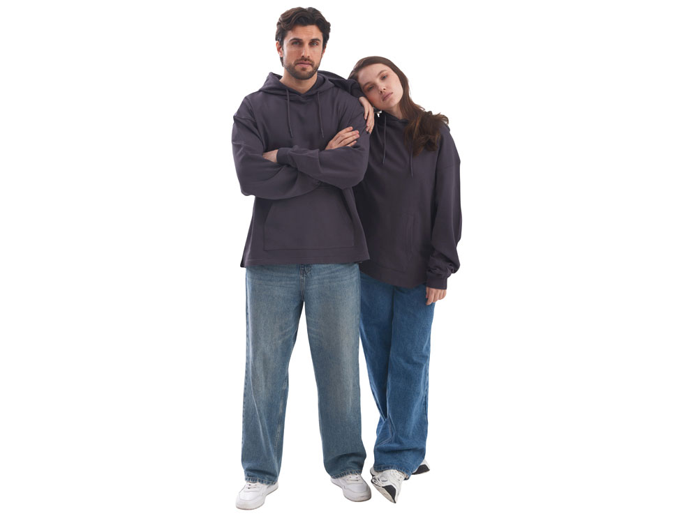 Худи оверсайз Alpha.01 унисекс, темно-серый-6