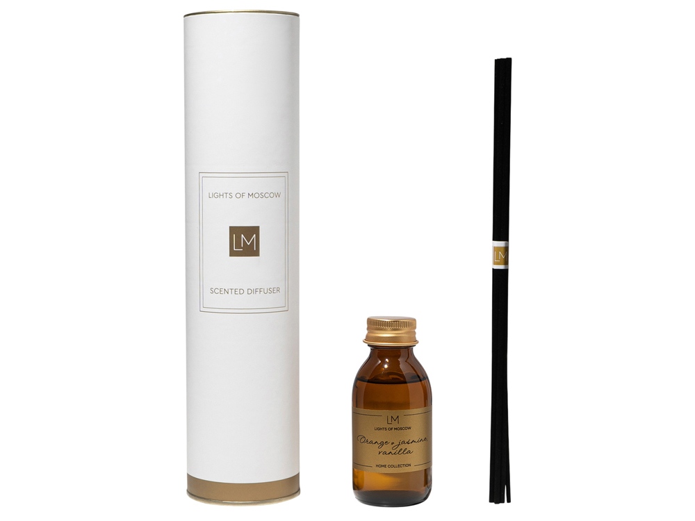 Ароматический диффузор с палочками, апельсин и жасмин, ваниль, 100 мл-1