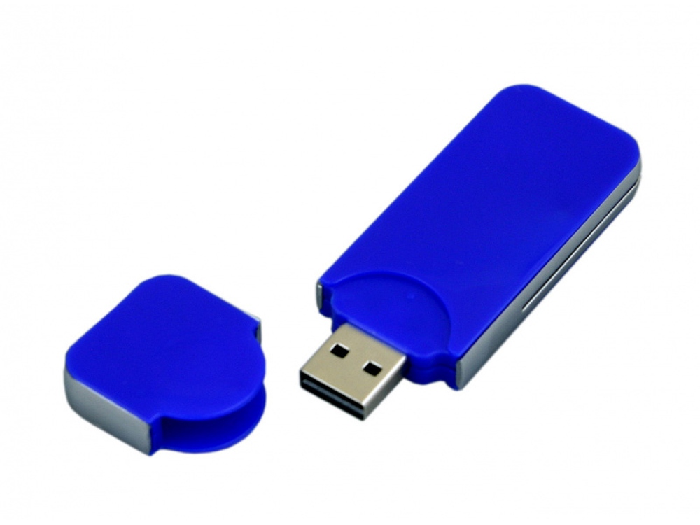 USB-флешка на 16 Гб в стиле I-phone, прямоугольнй формы, синий-1